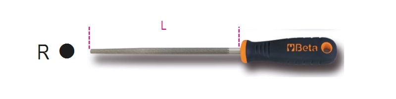 BETA - Lime tonde a taglio dolce con impugnatura BM 10' x10/R. 017190081