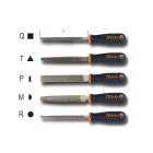BETA - Lime a taglio bastardo 6" impugnatura in materiale plastico BM 1/2TONDE D6/M.