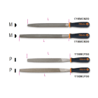 BETA - Lime mezzotonde e piatte a mazzo impugnatura bimateriale antiscivolo BM 10' C/P250.