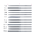 BETA - Lime ad ago taglio mezzodolce gambo Ø 3 mm lime ad ago triangolari 6' T