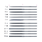 BETA - Lime ad ago taglio mezzodolce gambo Ø 3 mm romboidali 6' RM. 017200015