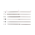 BETA - Lime ad ago diamantate grana D126, lime ago diamantate mezzotonde D/M per lavori di precisione.