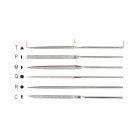 BETA - Lime ad ago diamantate grana D126, ideali per lavori di precisione. Lime ago diamantate rotonde D/R, perfette per rifiniture dettagliate. 017200110