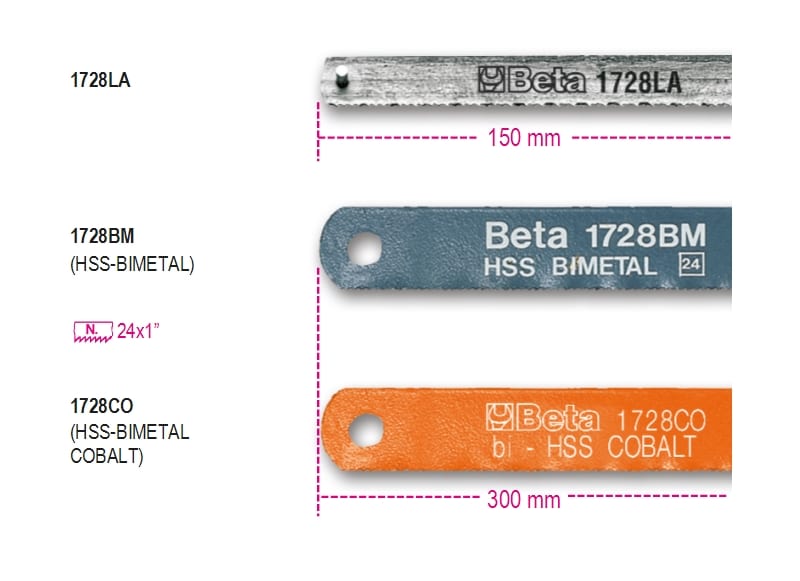 BETA - Lame per seghetti bimetal 300mm BM 24.