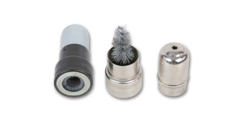 BETA - Coppie di spazzole per pulizia morsetti e poli batteria veicoli filo in acciaio Ø filo 0,3 mm coppie spazzole per morsetti batterie B.