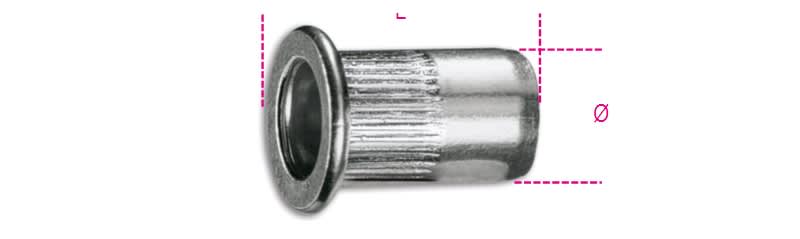 BETA - Rivetti in alluminio filettati per 1742-1742A-1946KF CONF. 20 M5XL13.