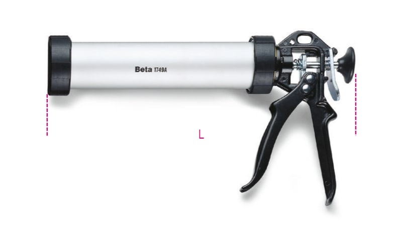 BETA - Pistola per sigillante modello professionale tubo in alluminio pistole alluminio per sigillante a.
