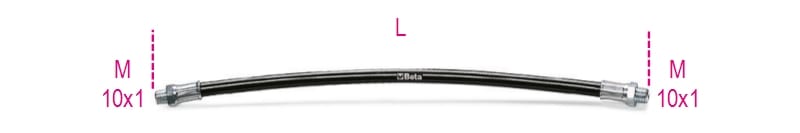 BETA - Tubi flessibili di ricambio in nylon, cannucce flessibili mm400 x 1750 r2, ideali per ogni esigenza.