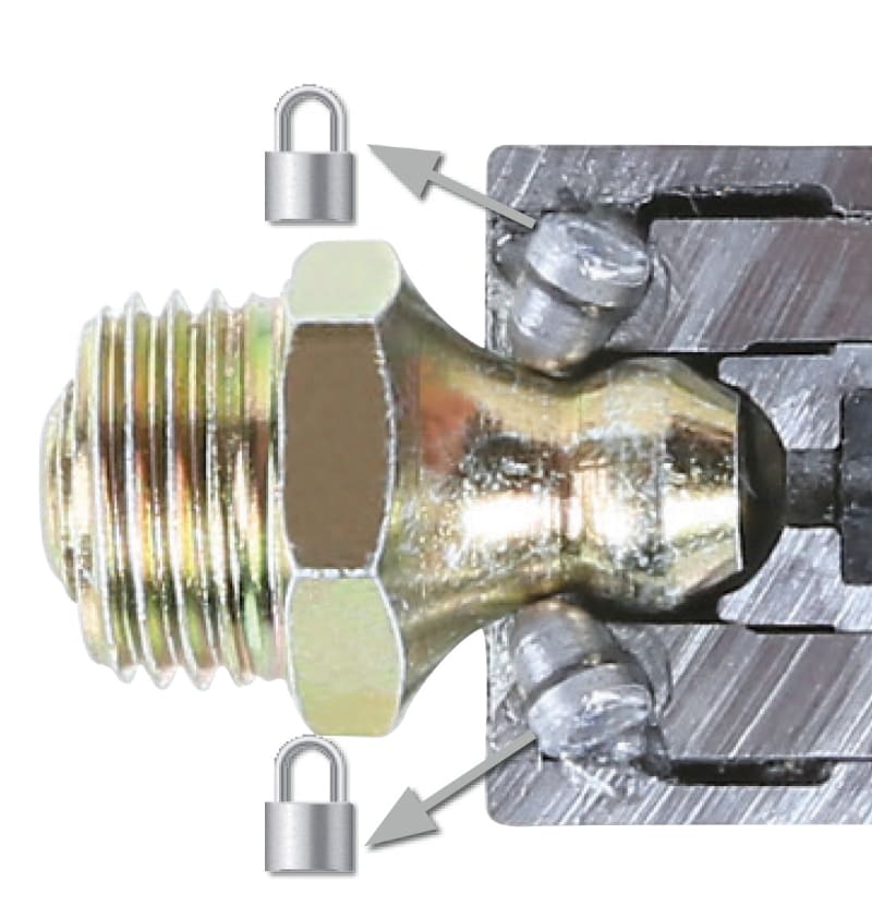 BETA - Testina per ingrassaggio autobloccante a 6 spilli per 1750 TA.