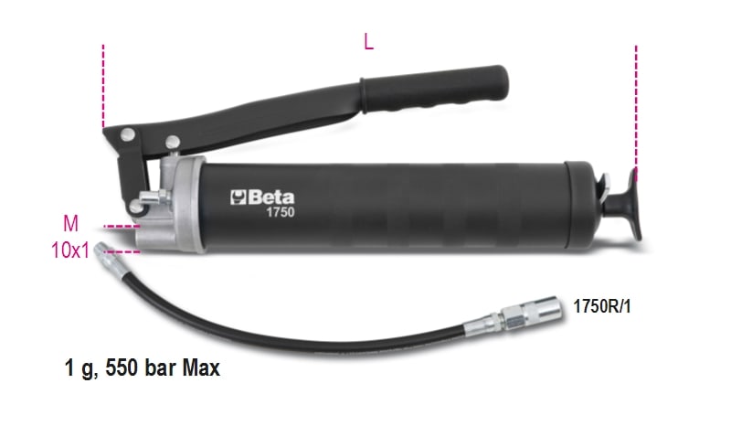 BETA - Compressori a leva per grasso, ideali per lubrificazione precisa. COMPRESSORI A LEVA CC750, robusti e affidabili, garantiscono prestazioni elevate in ogni situazione.