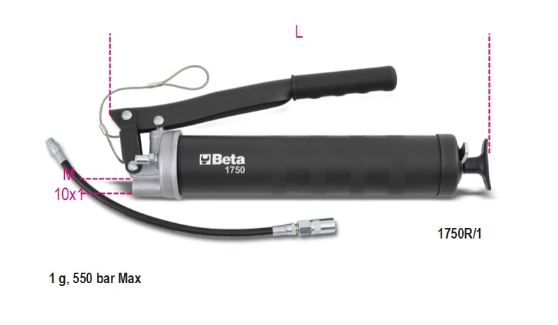 BETA - Compressori a leva per grasso H-SAFE, ideali per lubrificazione precisa e affidabile. COMPRESSORI A LEVA H-SAFE CC500, robusti e durevoli, garantiscono prestazioni eccellenti.