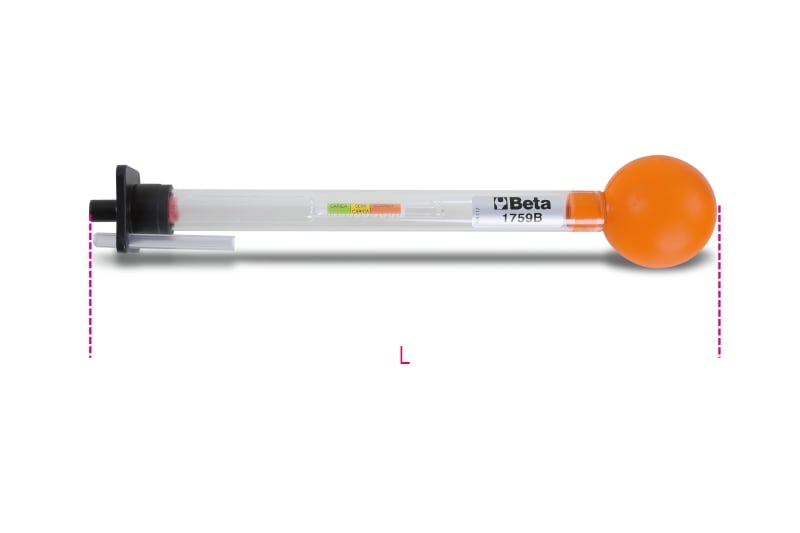 BETA - Densimetro per liquidi batteria, ideale per misurare la densità dei liquidi delle batterie. Densimetri batteria B, strumenti precisi per il controllo della carica delle batterie.