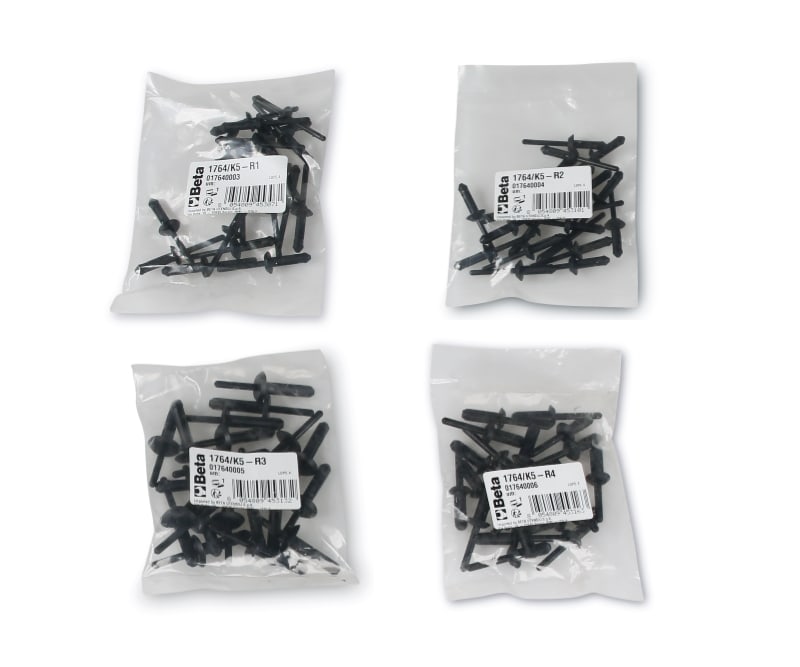 BETA - 20 rivetti in plastica per rivettatrice 1764/K5, conf. 20 rivetti plastica 1764 5x17,2.