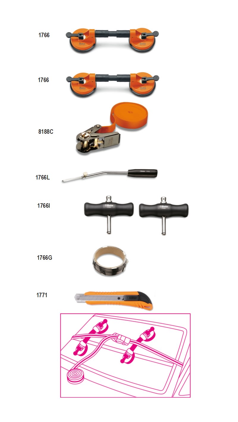 BETA - Assortimento di 8 utensili per cristalli auto /8.