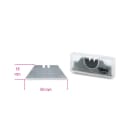 BETA - 10 lame trapezoidali lunghe, in astuccio, per cutter 1772B, 1772J, 1772Y, 1772H, 1774, 1777T, lame dritte 10pz 60x19x0,50 RL/2.