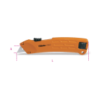 BETA - Cutter a lama retrattile di sicurezza fornito con 2 lame, cutter lama automatica h.
