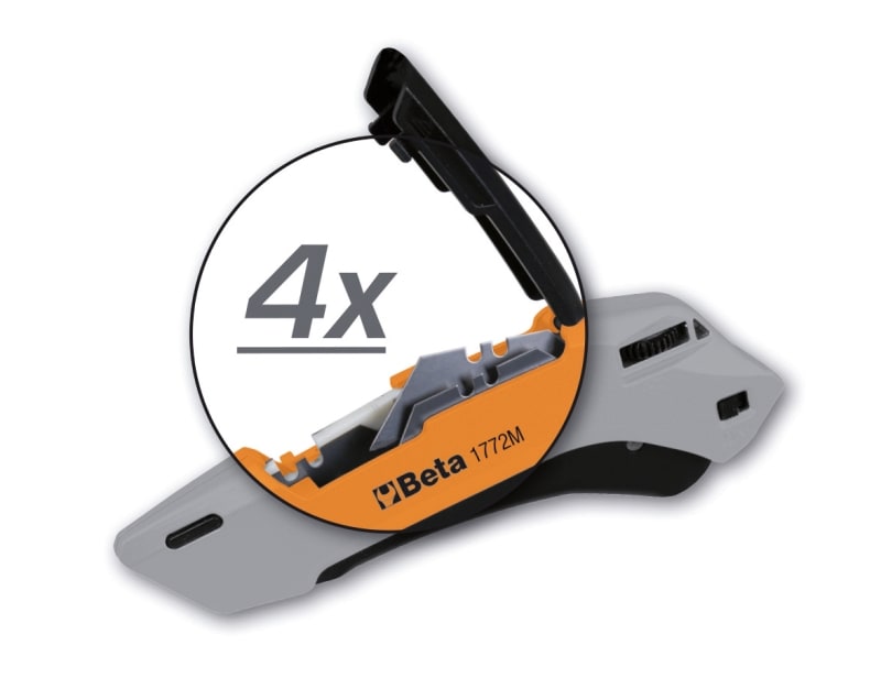 BETA - Cutter a lama retrattile di sicurezza fornito con 4 lame M.