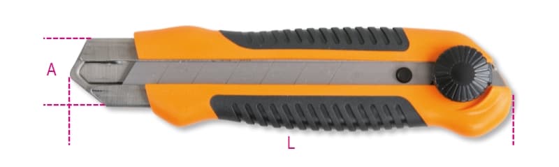 BETA - Cutter 25 mm con lama bimateriale da 25 mm, ideale per tagli precisi e sicuri in ogni situazione. 017730000