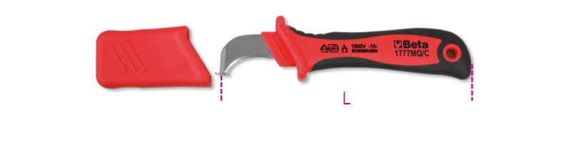 BETA - Coltello spellacavi isolato 1000V per cavi elettrici MQ.