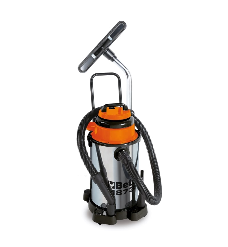 BETA - Aspiratore 30 litri per solidi e liquidi bidone in acciaio INOX WET & DRY 1100W 30 L.