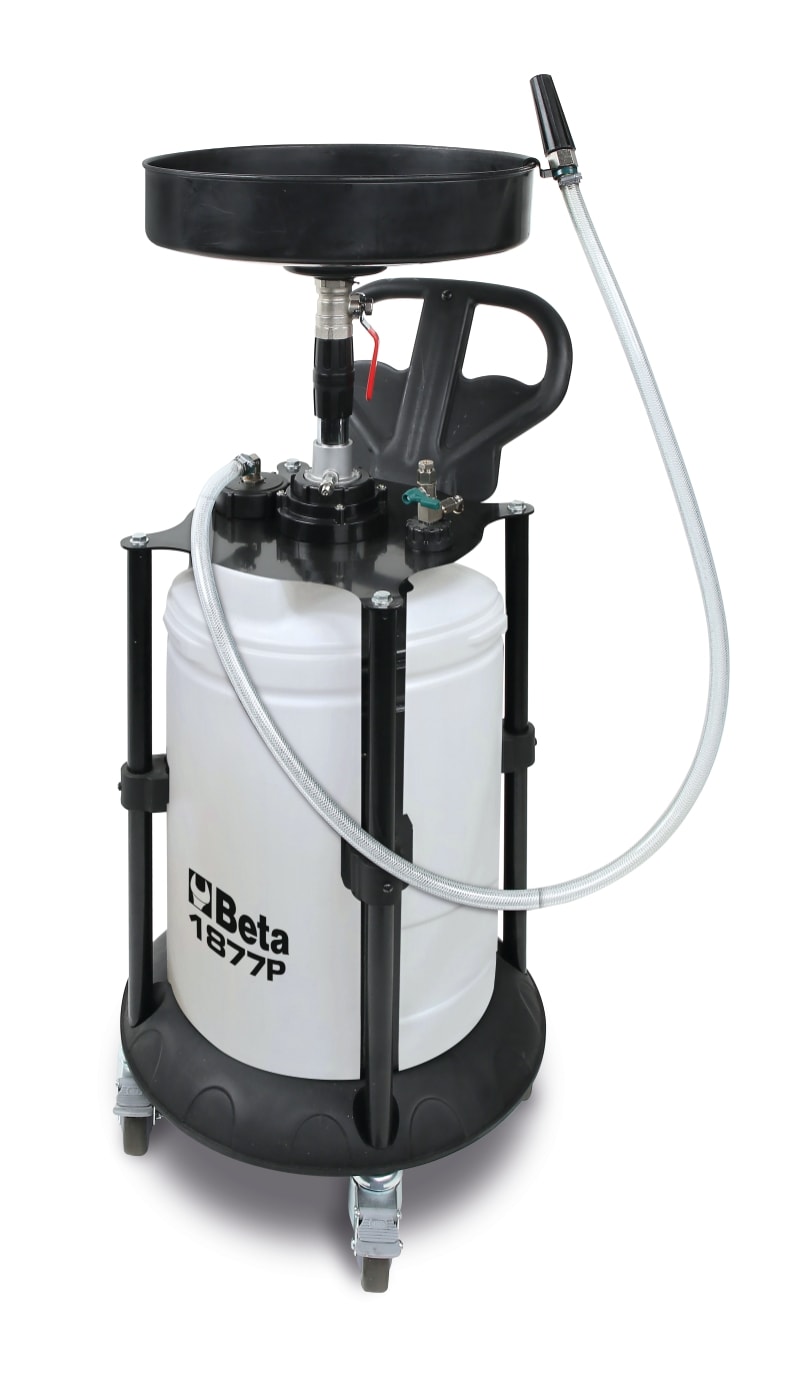 BETA - Recuperatore olio esausto carrellato con serbatoio in polietilene ASPIRATORI OLI ESAUSTI SERBATOI PLASTICA.