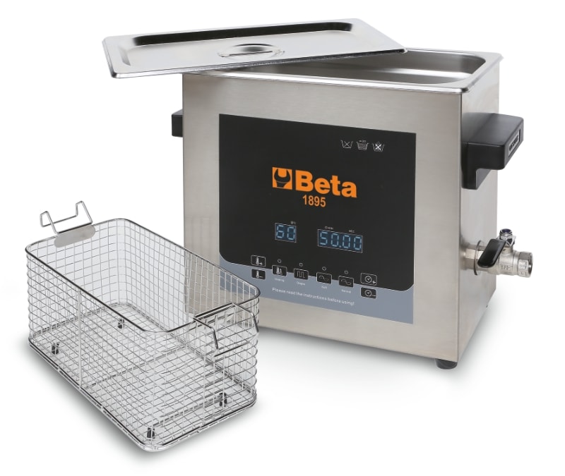 BETA - Vasca di lavaggio ad ultrasuoni da 27 litri con funzione speciale di degassificazione e vaschette ultrasuoni 27 litri. 018950270