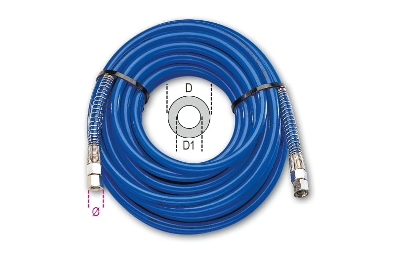 BETA - Tubo in poliuretano retinato 95 Shore lunghezza 9 m tubi poliuretano f1/4 mt9 8x12 d.