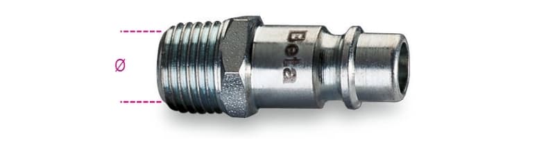 BETA - Innesti rapidi profilo Europa, innesti rapidi maschio Europa G 1/2, ideali per connessioni veloci e sicure.