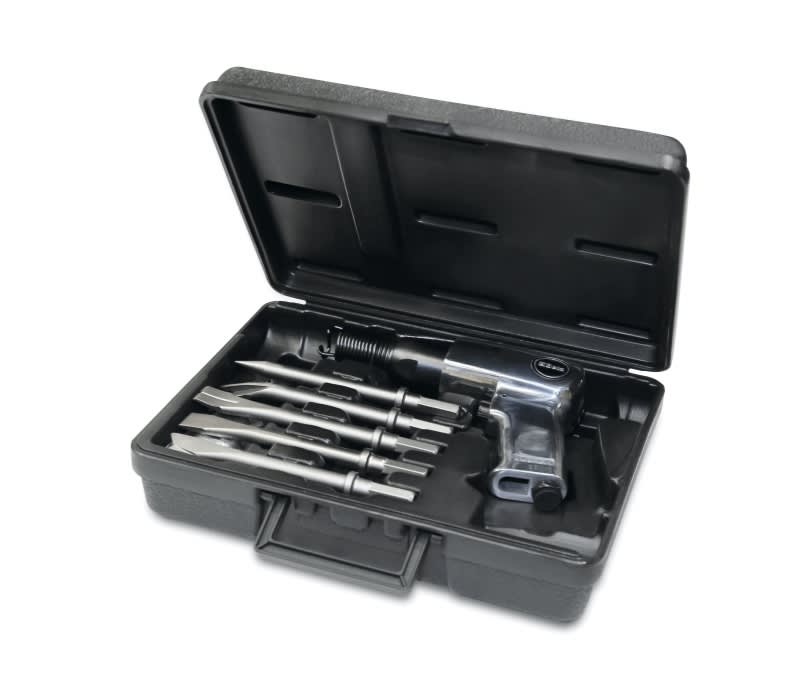BETA - Martello scalpellatore con 5 scalpelli e accessori cassetta martelli pneumatici + 5 scalpelli M11.