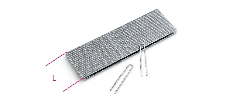 BETA - Graffette tipo 90, sezione 1,25x1,0 mm (18 gauge), larghezza 5,8 mm per 1945C, 5000pz lun.35mm (1.3/8)