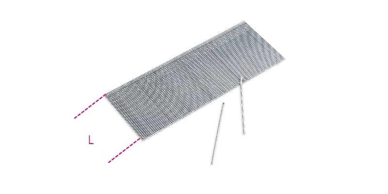 BETA - Groppini tipo B12, sezione 1,25x1,0 mm (18 Gauge), testa da 1,9 mm per 1945C, 5000PZ lun.30mm (1.3/16)