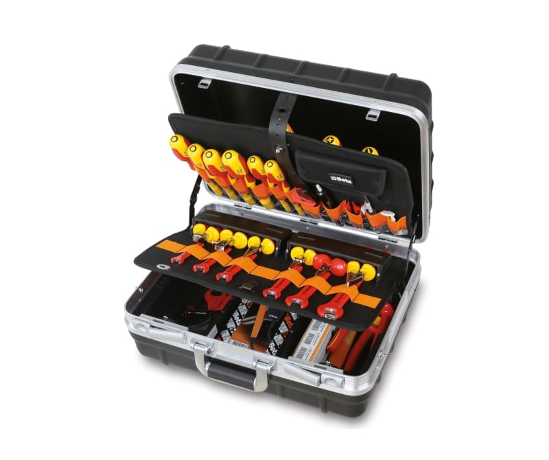BETA - Valigie con assortimenti di utensili per elettronica ed elettrotecnica, valigie 46 ut isolati bg-mq.