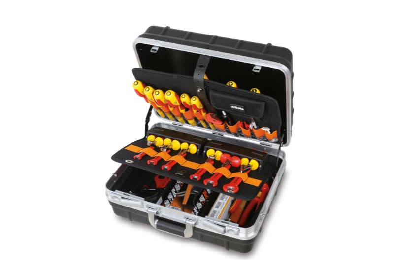 BETA - Trolley con assortimenti di utensili per elettronica ed elettrotecnica, trolley 64ut. per elettrotecnica et/b.
