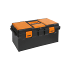 BETA - Cestello modello lungo in materiale plastico con contenitore e vaschette portaminuterie, vuoto CP15L.