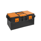 BETA - Cestello modello lungo in materiale plastico con contenitore e vaschette portaminuterie, vuoto CP15L.