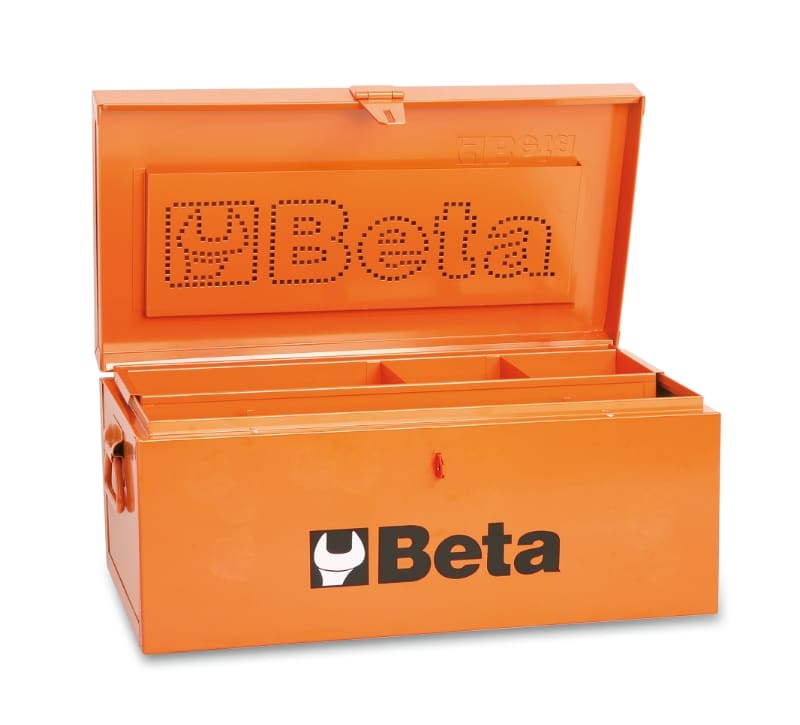 BETA - Bauli portautensili in lamiera, rivestiti internamente in legno per una maggiore protezione degli utensili V.TI IMBOTTITI ORANGE L700 C22 W-O.