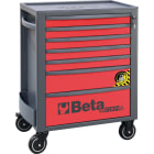 BETA - Cassettiera porta attrezzi 7 cassetti antiribaltamento rosso RSC24A/7-R.