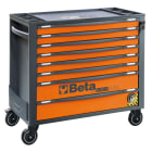 BETA - Cassettiera porta attrezzi 8 cassetti con sistema antiribaltamento modello lungo CASS.ANTIR.XL 8 DRAWERS RED RSC24AXL/8-R.
