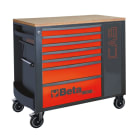 BETA - Cassettiera porta attrezzi con 7 cassetti e armadietto portaoggetti CASSETT.7 DRAW + CAB ORANGE RSC24L-CAB/O