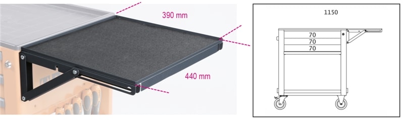 BETA - Mensola pieghevole per RSC24, RSC24A, RSC51. Mensole pieghevoli per RSC24, RSC24A, RSC51.