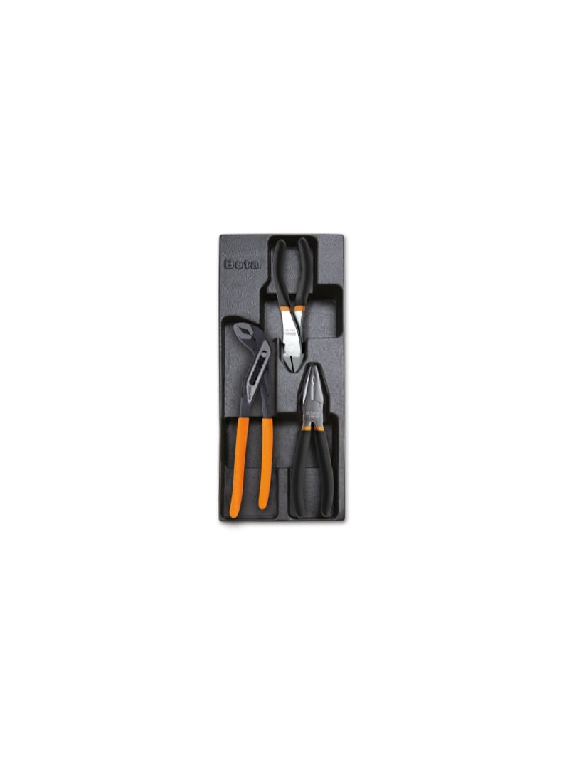 BETA - Termoformato rigido in ABS pinza, tronchese e poligrip assort 3ut T156.