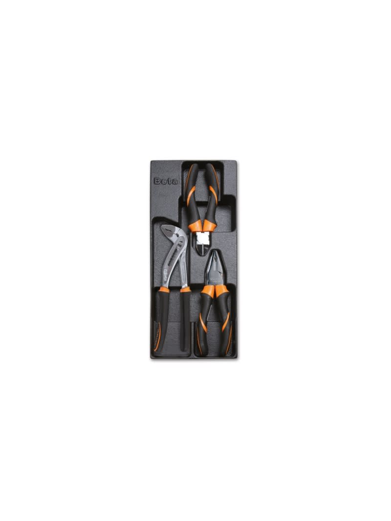 BETA - Termoformato rigido in ABS pinza, tronchese e poligrip BM assortiti 3UT T157.