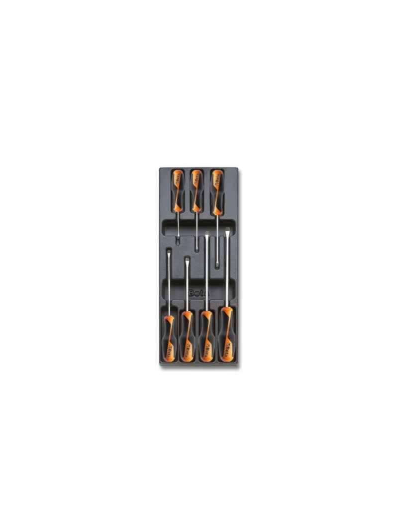 BETA - Termoformato rigido in ABS giraviti Beta Grip per viti lama piatta e Pozidriv®-Supadriv® ASSORT 7UT T198.
