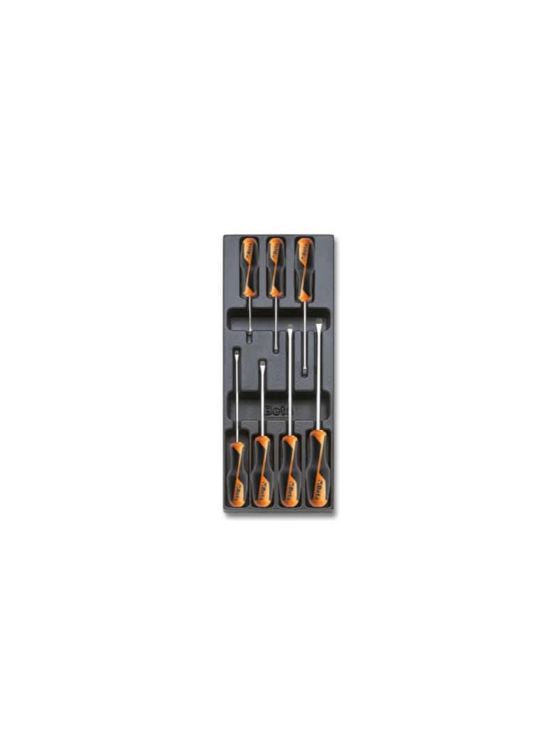 BETA - Termoformato rigido in ABS giraviti Beta Grip per viti lama piatta assortimento 7 utensili T199.