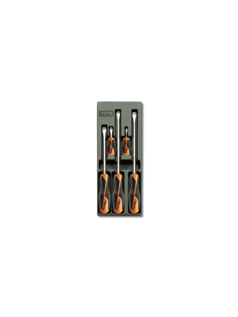 BETA - Termoformato rigido in ABS giraviti Beta Grip per viti lama piatta assortiti 5UT T201.