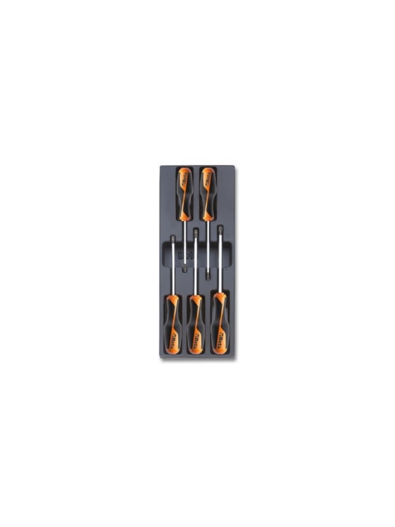 BETA - Termoformato rigido in ABS giraviti Beta Grip per viti con impronta Torx® assortiti 5UT T206.
