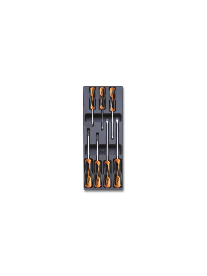 BETA - Termoformato rigido in ABS giraviti Beta Grip per viti lama piatta e Phillips® assortiti 7UT T208.