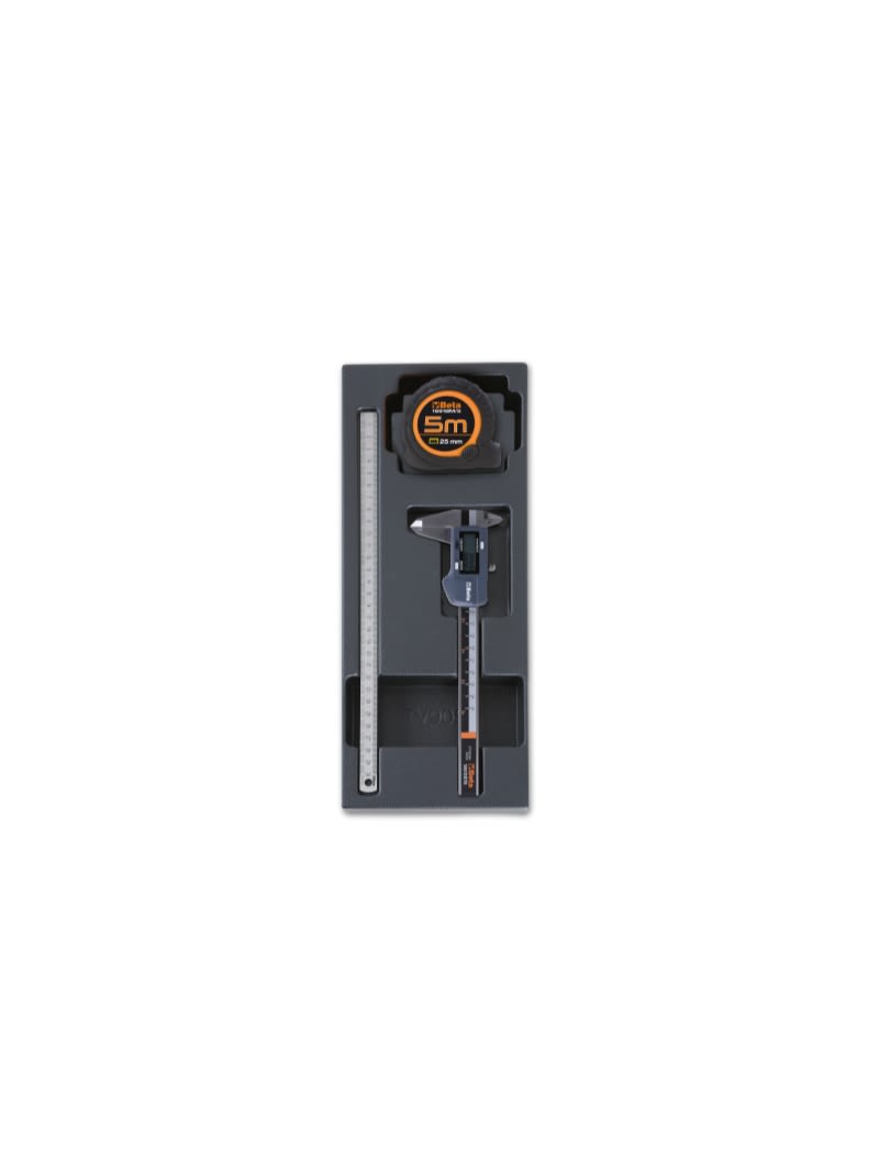 BETA - Termoformato rigido in ABS con utensili per misurare assortiti T297 3UT.