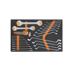 BETA - Vassoio morbido in EVA chiavi a forchetta, doppie curve e maschio esagonali piegate MODULI SOFT ASSORT 31UT M30. 024500030