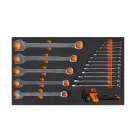 BETA - Vassoio morbido in eva chiavi combinate e chiavi maschio esagonali piegate in pollici moduli soft assort 27ut m31.